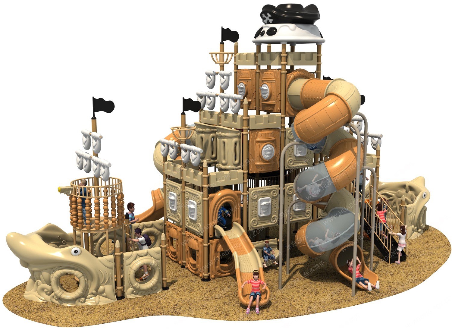 海盜船 HD-HDD005-兒童滑梯、
