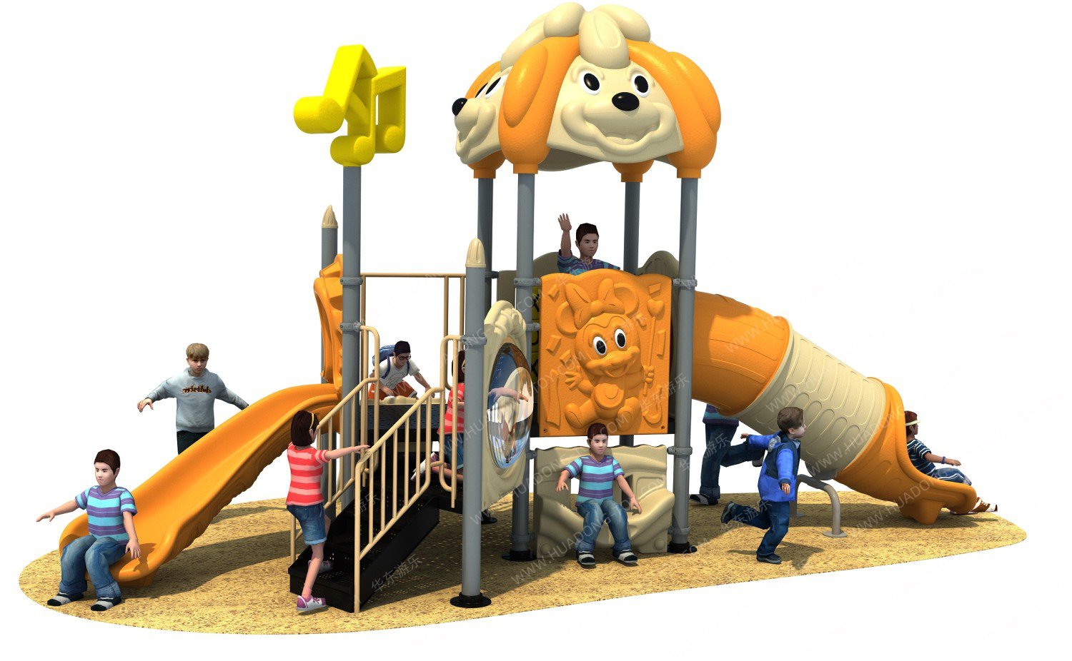 歡樂鼠 HD-HDL009-兒童滑梯、