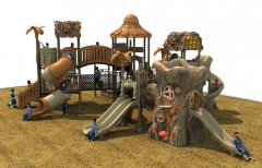 遠(yuǎn)古部落兒童滑梯、滑梯